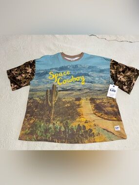 Lee "Space Cowboy" Desert Graphic Tee Shirt Men’s XL NWT Camo Casual
